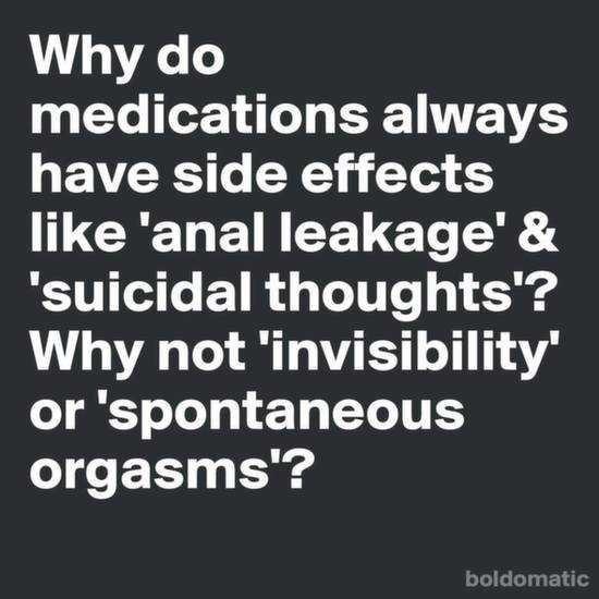 Funny Medication Side Effects