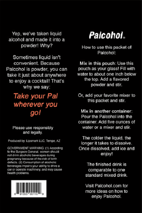 Powdered Alcohol Now Legal Palcohol 3