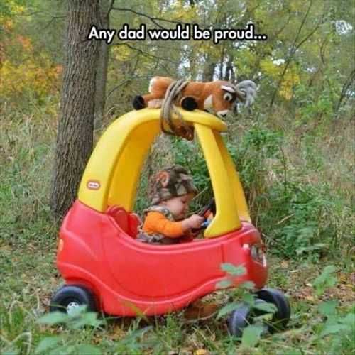 Dads Would Be Proud. Fathers Would Be Proud. Little Biy Hunting
