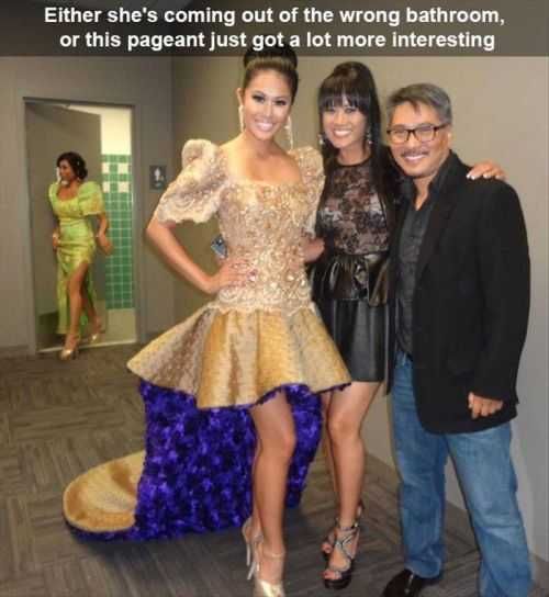 Came Out Of The Wrong Bathroom Funny Picture