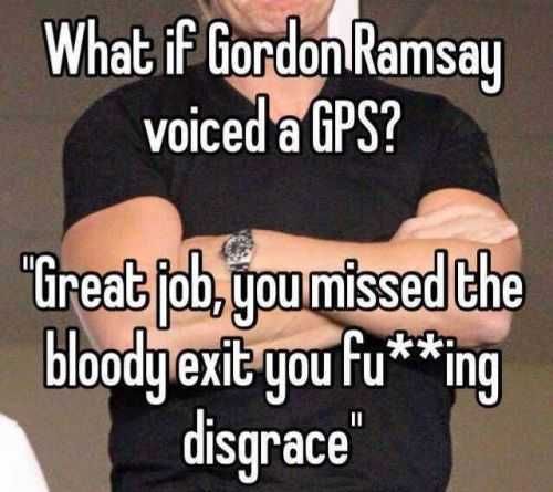 What If Gordon Ramsay Voiced A Gps. Gordon Ramsay Gps Voice Funniest Pictures Of The Week