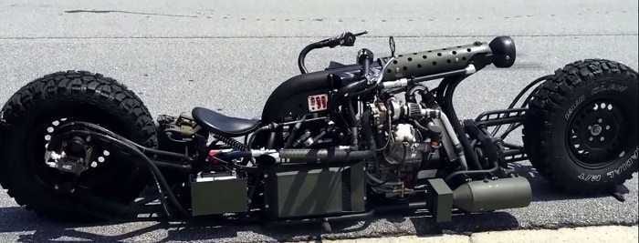 Insane Hydrostatic Twin Turbo Diesel Motorcycle And The Build Ictures 1