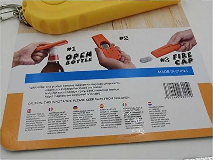 Beer Bottle Opener  Bottle Cap Launcher  Keychain 003