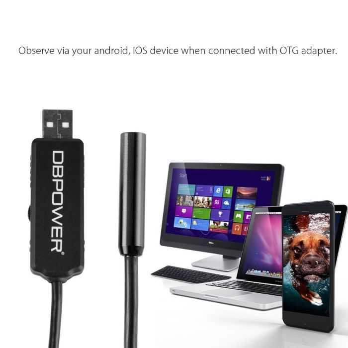 Dbpower 2 Million Pixels Cmos 5M Usb Waterproof Hd 6Led Borescope Endoscope Pictures 004