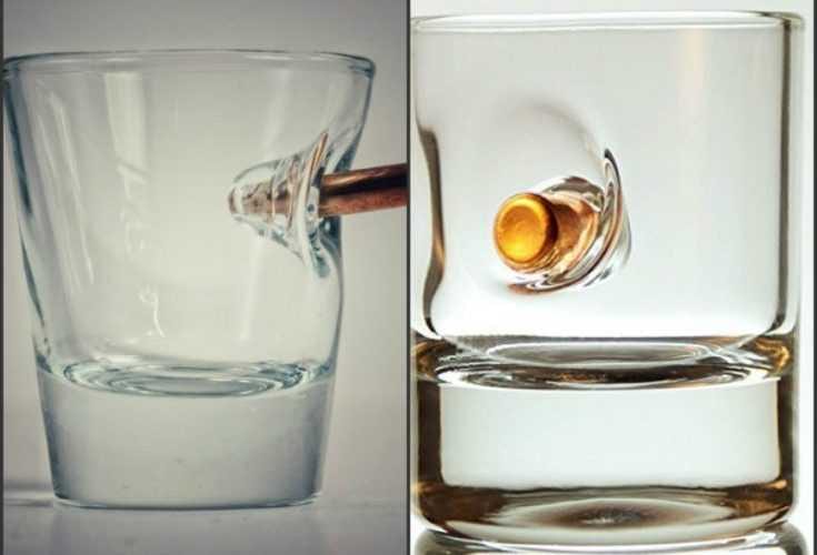 Bulletproof Shot Glass  Handmade Shot Glass Made With Real Bullets