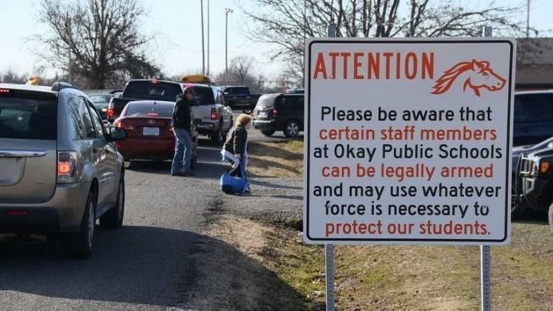 Oklahoma Schools Now Displaying Signs Warning That Staff Members Are Armed Featured