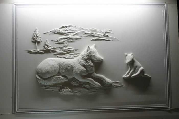 Pretty Amazing Drywall Art  Meet Bernie Mitchell Pictures 002