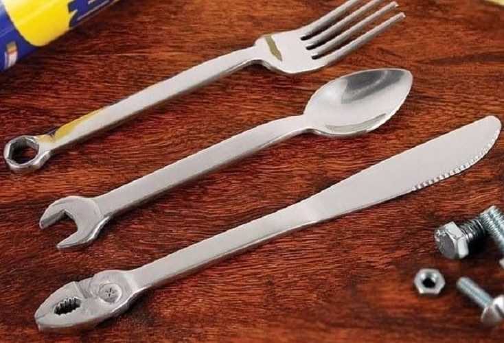 Wrenchware 3Piece Cutlery Set  Eat Dinner Like A Boss Featured