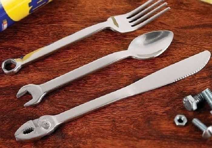 Wrenchware 3Piece Cutlery Set Eat Dinner Like A Boss Pictures 1