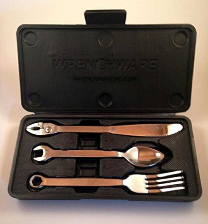 Wrenchware 3Piece Cutlery Set Eat Dinner Like A Boss Pictures 2