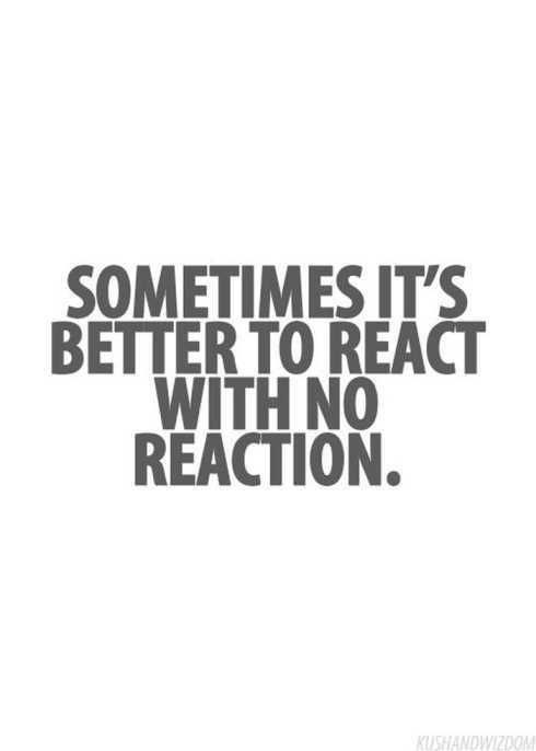 27 Of The Best Motivational Quotes Ever Sometimes It'S Better To React With No Reaction