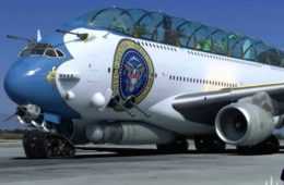 Donaldtrumpsnewandimprovedairforceoneandmotorcadefeatured