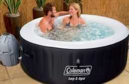 Coleman Lay Z Portable And Inflatable Outdoor Spa Featured