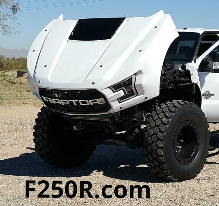 Megaraptor 46 Inch Tires F250R Hood
