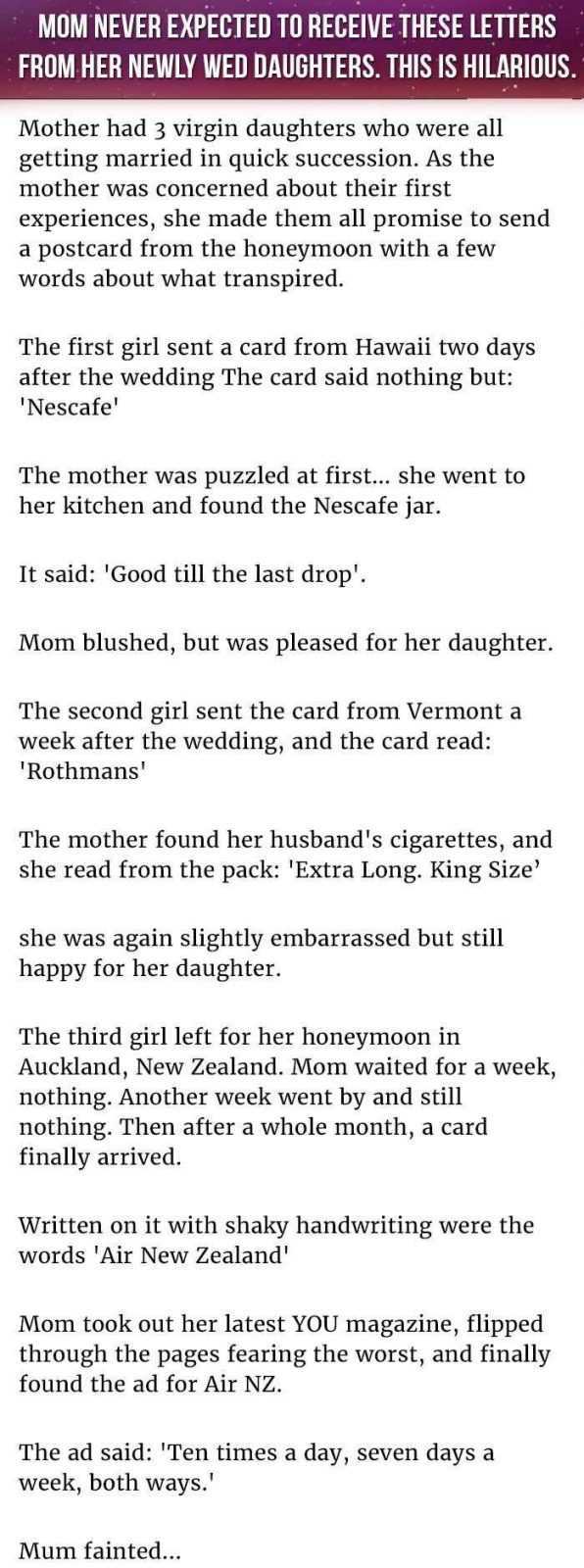Hilarious Short Stories This Is One 3 Virgin Daughters