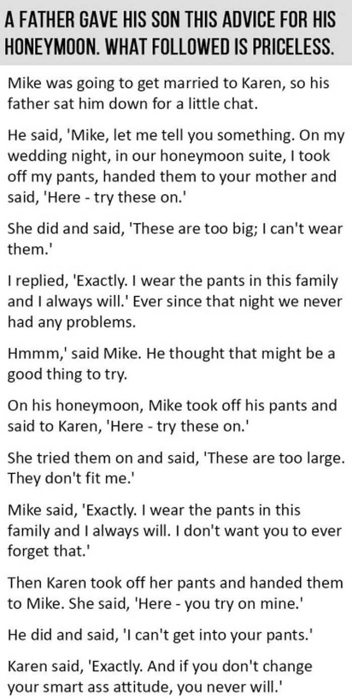 Hilarious Short Stories This Is One About A Father's Smartass Advice