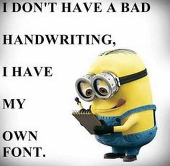 Minion Badhandwriting
