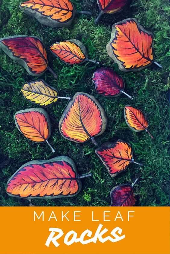Fall Rock Painting Ideas Autumn Leaves