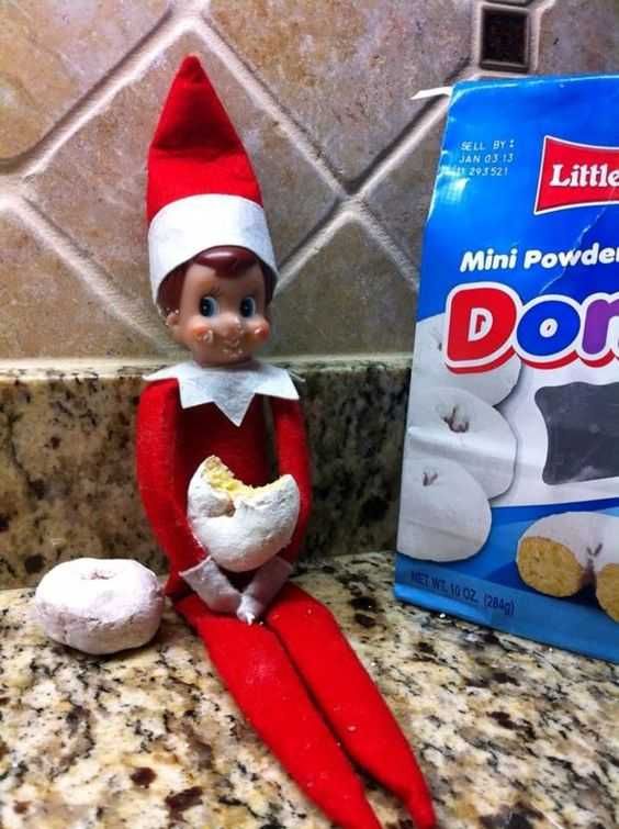 Elf On A Shelf Stealing Donuts