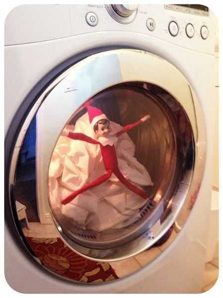 Elf On A Shelf In The Dryer