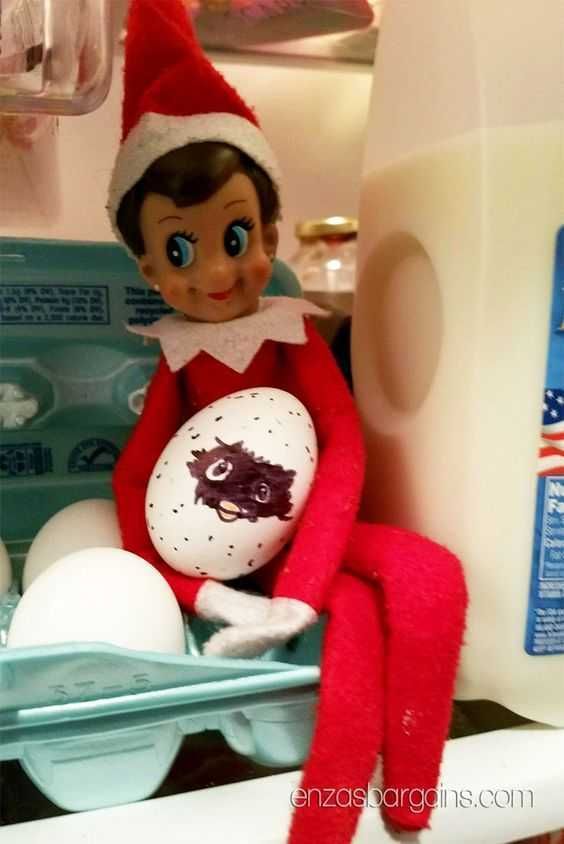 Elf On A Shelf Kitchen Egg Thief