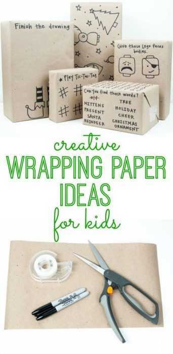 Just Doodle On It With A Black Marker  Diy Gift Wrapping