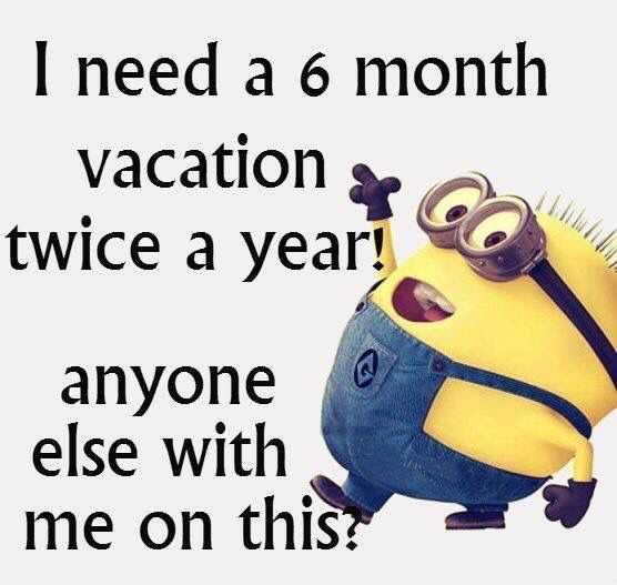 Funny Minions Pictures 6 Month Vacation Twice A Year
