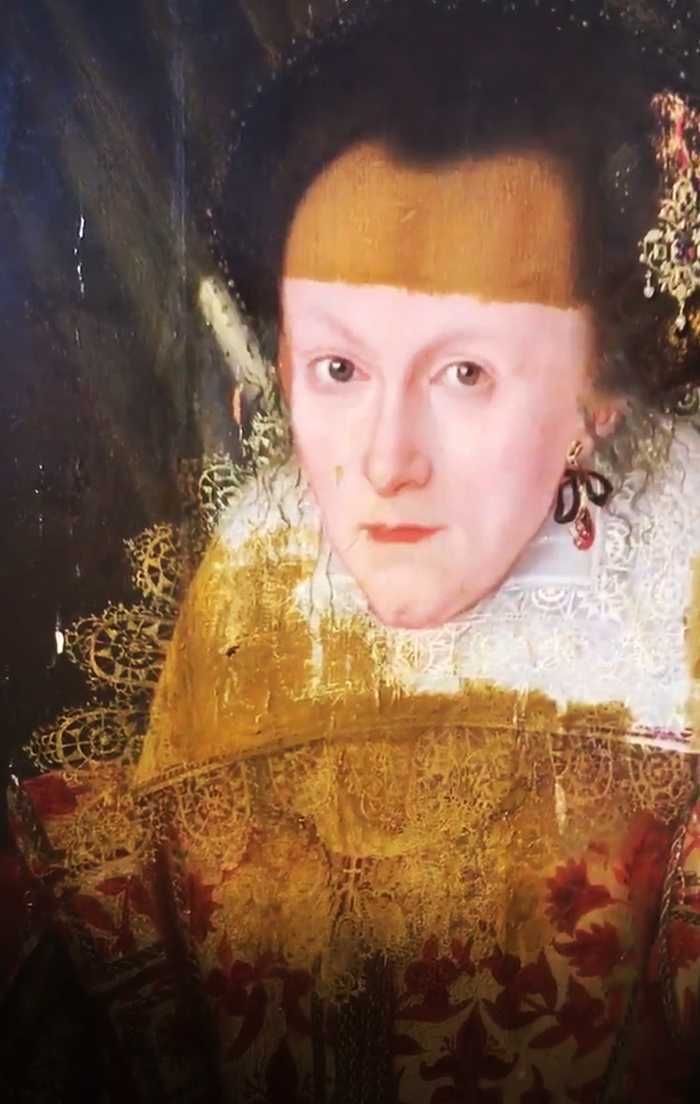 Varnish Remove 200 Year Old Painting Woman In Red Philip Mould 5A02Bea50901F 700
