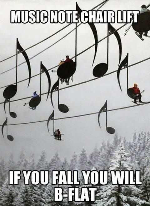 Funny Dank Memes Music Note Chairlift