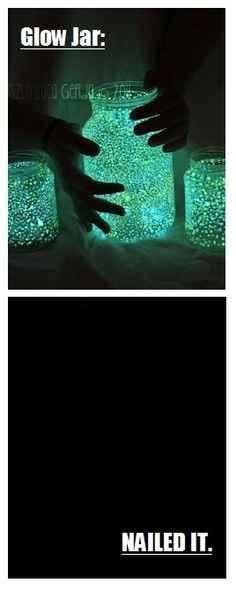 Funny Nailed It Meme Glow Jar Vs No Jar