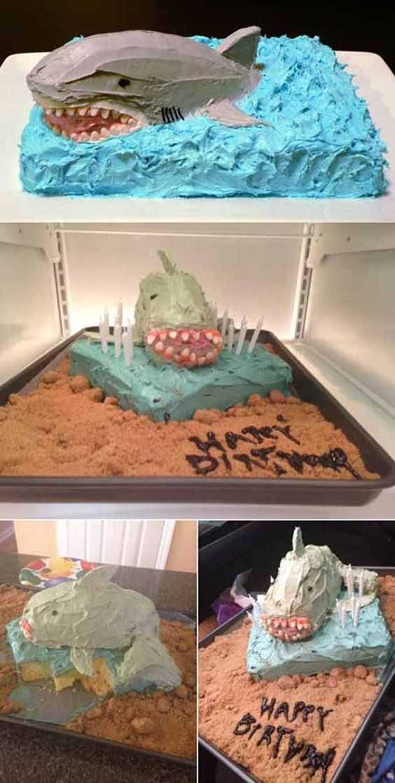 Funny Nailed It Meme Shark Cake