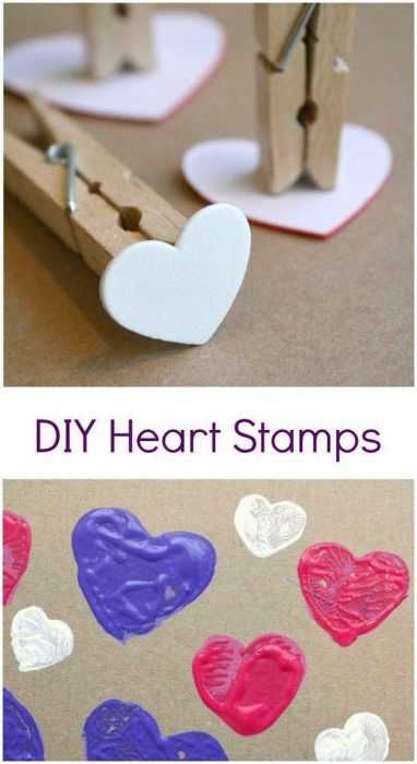 Valentine'S Day Crafts Stamp Art