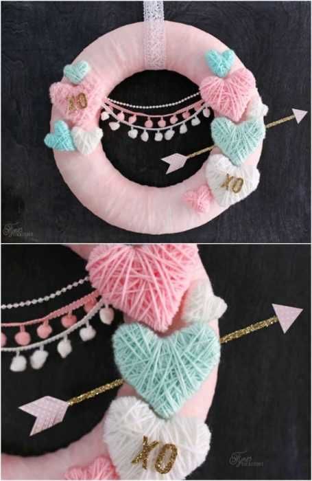 Valentine'S Day Crafts Wrapped Yarn