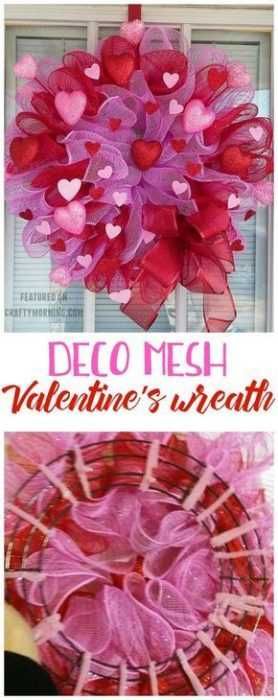 Valentine'S Day Crafts Heart Wreath
