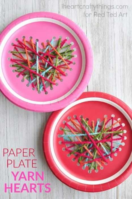 Valentine'S Day Crafts Paper Plate Hearts