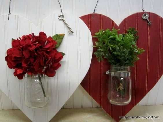 Valentine'S Day Crafts Jar Hanging