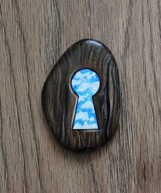 Painted Rock Ideas Easy Keyhole