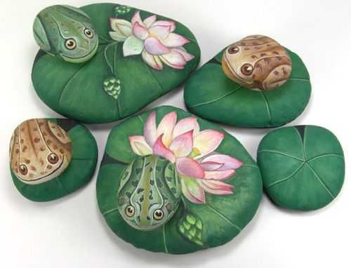 Painted Rock Ideas Easy Pond Art