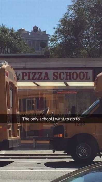 Silly Kid Pics Pizza School