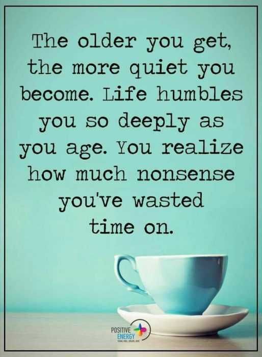 Inspirational Life Quotes The Older The Quieter