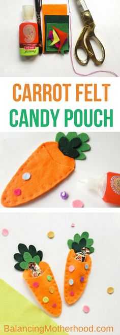 Clever Diy Easter Carrot Felt Candy Pouch