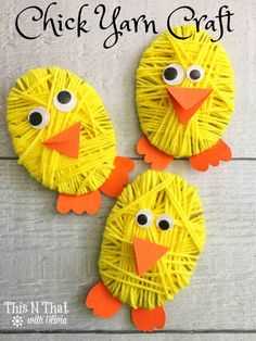 Diy Easter Decorations Yarn Chicks