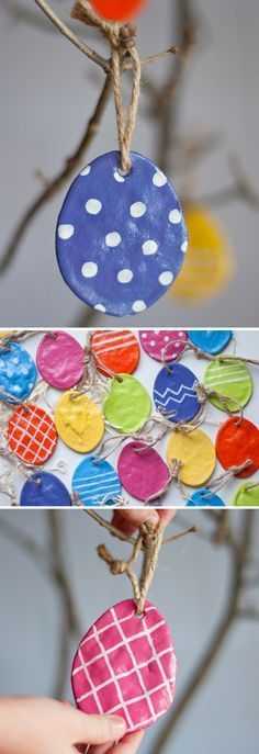 Clever Diy Easter Decorations Salt Dough Eggs
