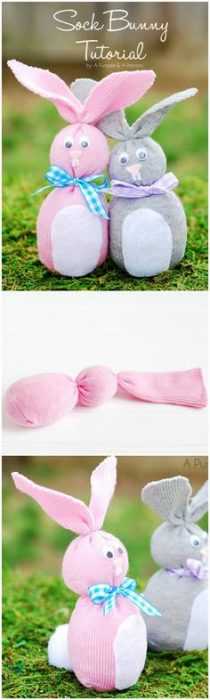 Clever Diy Easter Projects Sock Bunny