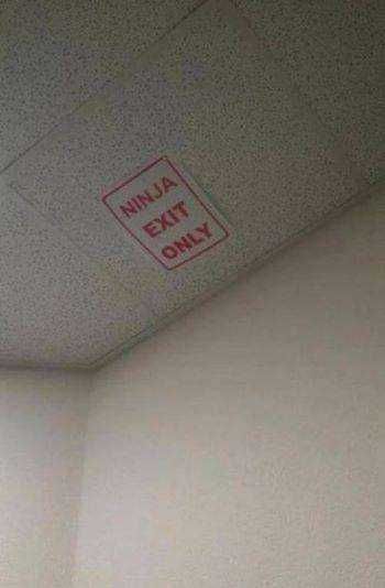 Funny Sign Memes Ninja Exit