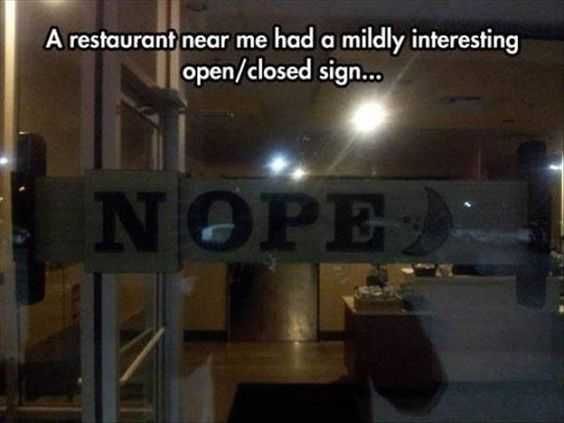 Funny Sign Pics Nope
