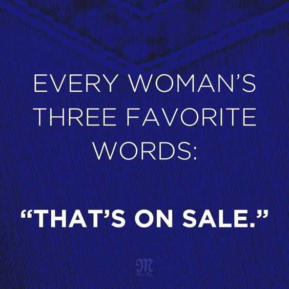 Shopping Memes Woman'S Favorite Words