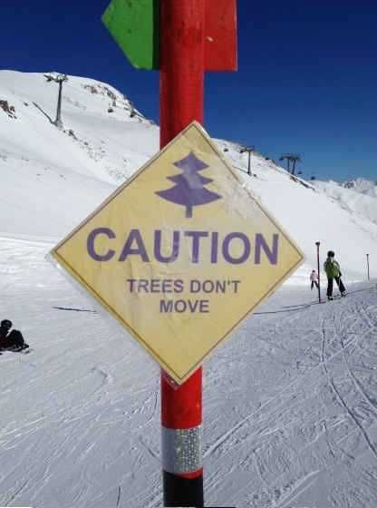 Funny Signs Ski Piste Signs
