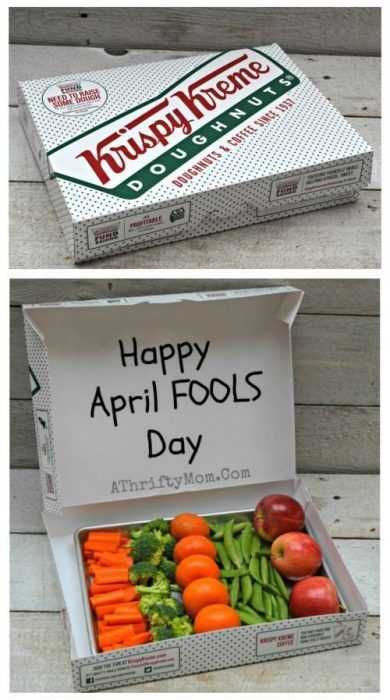 Hilarious April Fools Pranks Vegetables In Donut Box