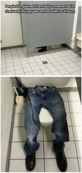 Funny April Fools Joke Ideas Fake Occupied Stall